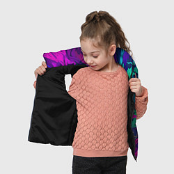 Детский жилет Кривые яркие геометрические фигуры, цвет: 3D-черный — фото 2