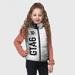 Детский жилет GTA6 glitch на светлом фоне по-вертикали, цвет: 3D-черный — фото 2