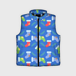Детский жилет Рождественские валенки, цвет: 3D-черный