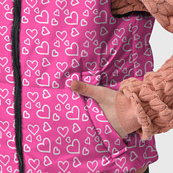 Детский жилет Паттерн маленький сердечки розовый, цвет: 3D-черный — фото 2