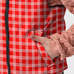 Детский жилет Красно-белый клетчатый, цвет: 3D-красный — фото 2