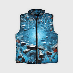 Детский жилет Взрыв мелких плит, цвет: 3D-светло-серый