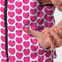 Детский жилет Малиновые сердца, цвет: 3D-светло-серый — фото 2