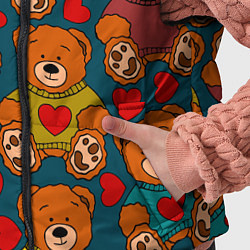 Детский жилет Мишки игрушки в цветных свитерах и сердечки, цвет: 3D-черный — фото 2