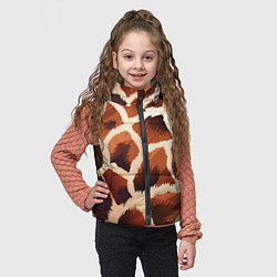 Детский жилет Пятнистый мех жирафа, цвет: 3D-светло-серый — фото 2