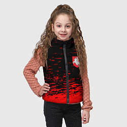 Детский жилет Герб Белоруссии краски красные, цвет: 3D-черный — фото 2