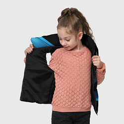 Детский жилет Черная и синяя геометрическая абстракция, цвет: 3D-черный — фото 2