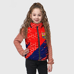 Детский жилет Барселона спорт краски текстура, цвет: 3D-красный — фото 2