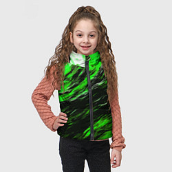 Детский жилет Чёрная и зелёная буря, цвет: 3D-светло-серый — фото 2