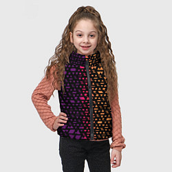 Детский жилет Геометрические фигуры жёлтые и фиолетовые, цвет: 3D-красный — фото 2
