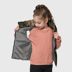 Детский жилет Реалистичный охотничий камуфляж из ткани и листьев, цвет: 3D-светло-серый — фото 2