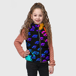 Детский жилет Brawl stars neon logo kids, цвет: 3D-красный — фото 2