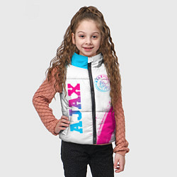Детский жилет Ajax neon gradient style вертикально, цвет: 3D-черный — фото 2