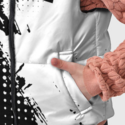 Детский жилет Роблокс - черно-белая абстракция, цвет: 3D-черный — фото 2