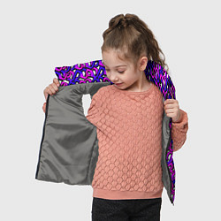 Детский жилет Фиолетовый узор и чёрная обводка, цвет: 3D-светло-серый — фото 2
