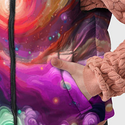 Детский жилет Космическая неоновая фантазия - нейросеть, цвет: 3D-светло-серый — фото 2