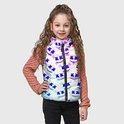 Детский жилет Marshmello pattern neon, цвет: 3D-черный — фото 2