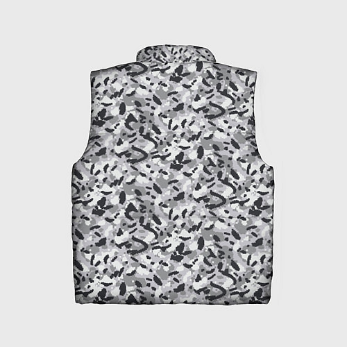 Детский жилет Пикселированный городской серый камуфляж / 3D-Светло-серый – фото 2