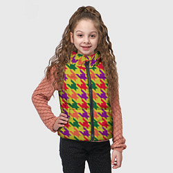 Детский жилет Цветные гусиные лапки принт, цвет: 3D-светло-серый — фото 2