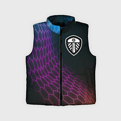 Детский жилет Leeds United футбольная сетка, цвет: 3D-черный