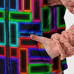 Детский жилет Цветные светящиеся прямоугольники, цвет: 3D-красный — фото 2
