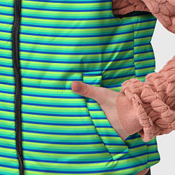 Детский жилет Зелёный в синюю полоску, цвет: 3D-светло-серый — фото 2