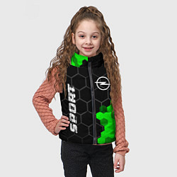 Детский жилет Opel green sport hexagon, цвет: 3D-черный — фото 2