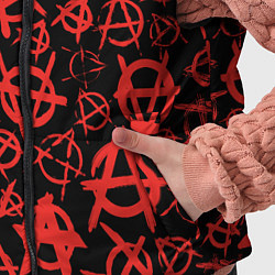 Детский жилет Узор анархия красный, цвет: 3D-черный — фото 2