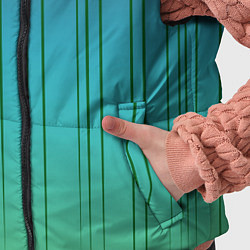 Детский жилет Хаотичные зеленые линии, цвет: 3D-светло-серый — фото 2