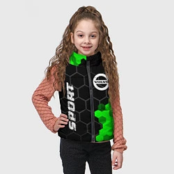 Детский жилет Volvo green sport hexagon, цвет: 3D-черный — фото 2