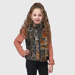 Детский жилет Винтажные колонки, цвет: 3D-светло-серый — фото 2
