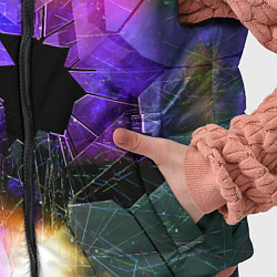Детский жилет Расколотое стекло - космическая туманность, цвет: 3D-светло-серый — фото 2