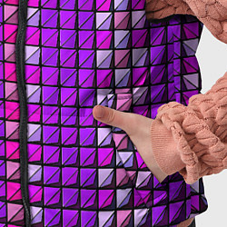 Детский жилет Фиолетовые плитки, цвет: 3D-черный — фото 2