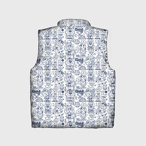 Детский жилет Человечки и животные скетч / 3D-Светло-серый – фото 2
