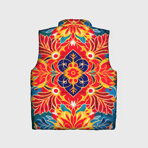 Детский жилет Традиционный индонезийский цветочный узор в стиле / 3D-Светло-серый – фото 2