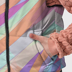 Детский жилет Пастельная диагональ аниме, цвет: 3D-светло-серый — фото 2