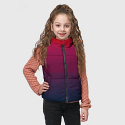 Детский жилет Сумерки градиент от красного к синему, цвет: 3D-красный — фото 2