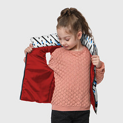 Детский жилет Black and blue stripes on a white background, цвет: 3D-красный — фото 2