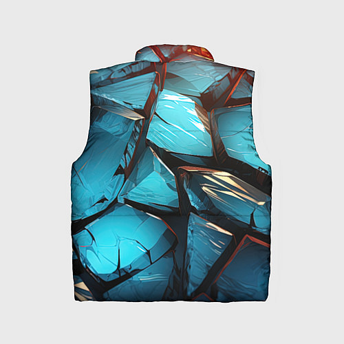 Детский жилет Синие объемные плиты / 3D-Светло-серый – фото 2