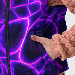 Детский жилет Фиолетовы неоновые соты, цвет: 3D-черный — фото 2