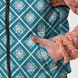 Детский жилет Орнамент в ромбах на синем, цвет: 3D-черный — фото 2