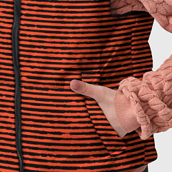 Детский жилет Чёрно-оранжевый полосатый, цвет: 3D-черный — фото 2