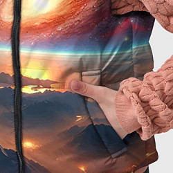 Детский жилет Разноцветная далёкая галактика - неоновое свечение, цвет: 3D-светло-серый — фото 2