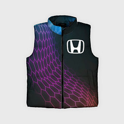Детский жилет Honda neon hexagon, цвет: 3D-черный
