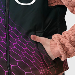 Детский жилет Mazda neon hexagon, цвет: 3D-черный — фото 2