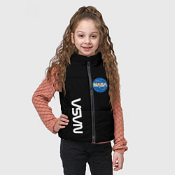 Детский жилет NASA logo usa space, цвет: 3D-светло-серый — фото 2