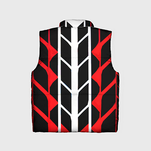 Детский жилет White and red lines on a black background / 3D-Светло-серый – фото 2