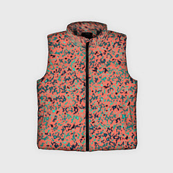 Детский жилет Розово-бирюзовый абстрактный, цвет: 3D-черный