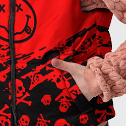 Детский жилет Nirvana rock skull, цвет: 3D-черный — фото 2