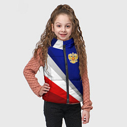 Детский жилет Россия - униформа федерации, цвет: 3D-светло-серый — фото 2